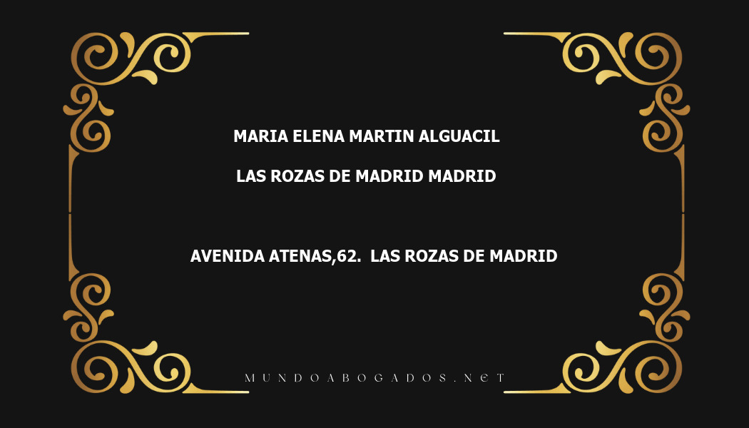 abogado Maria Elena Martin Alguacil en la localidad de Las Rozas de Madrid