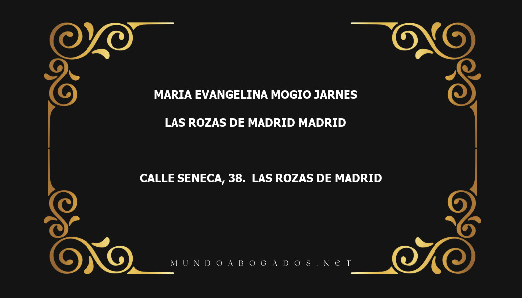 abogado Maria Evangelina Mogio Jarnes en la localidad de Las Rozas de Madrid