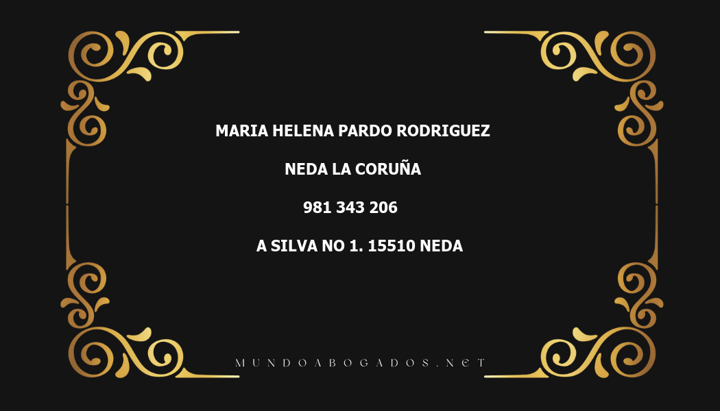 abogado Maria Helena Pardo Rodriguez en la localidad de Neda