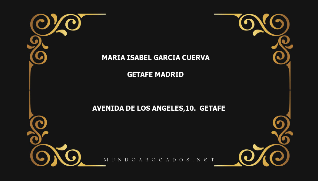 abogado Maria Isabel Garcia Cuerva en la localidad de Getafe