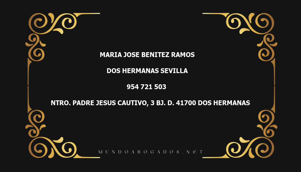 abogado Maria Jose Benitez Ramos en la localidad de Dos Hermanas