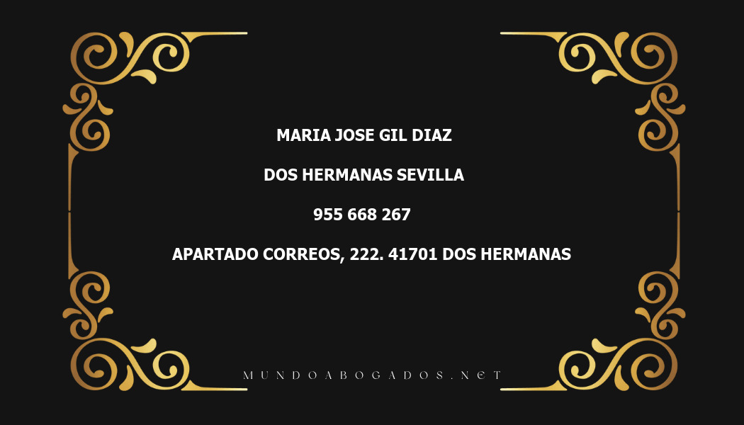 abogado Maria Jose Gil Diaz en la localidad de Dos Hermanas