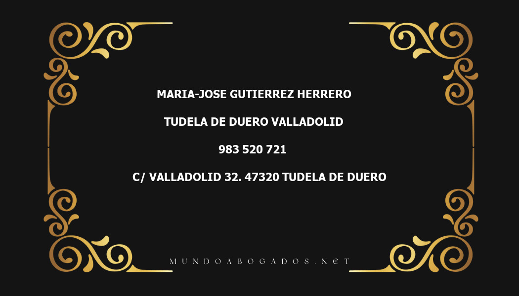 abogado Maria-Jose Gutierrez Herrero en la localidad de Tudela de Duero