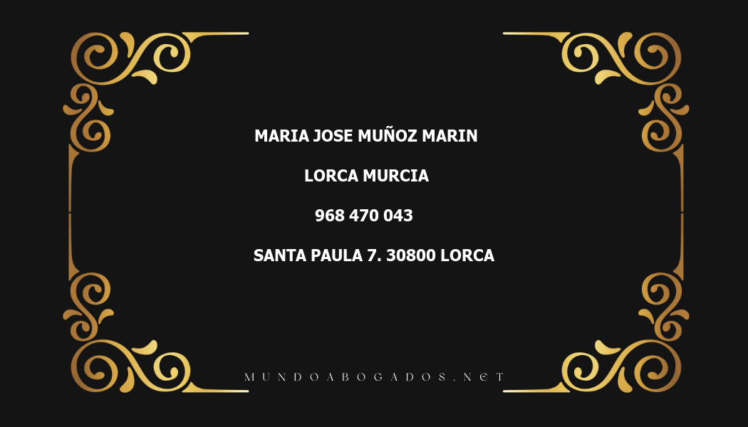 abogado Maria Jose Muñoz Marin en la localidad de Lorca