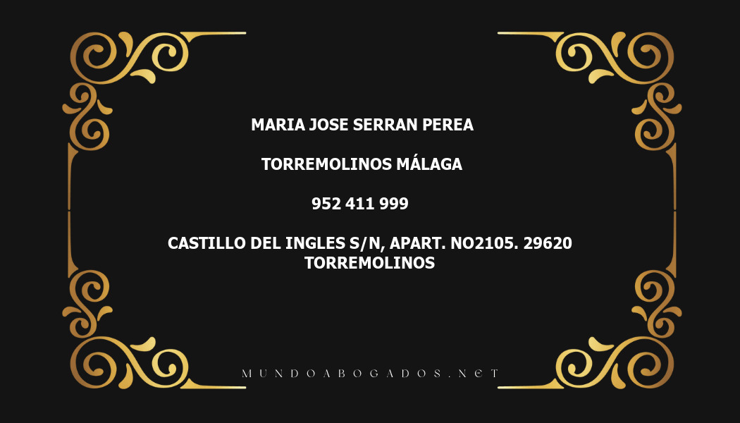 abogado Maria Jose Serran Perea en la localidad de Torremolinos