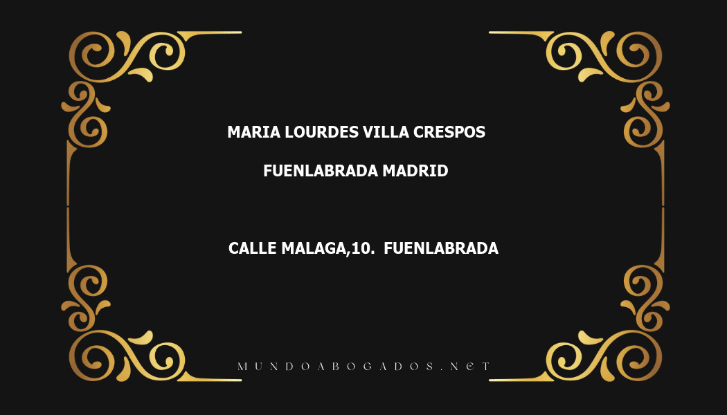 abogado Maria Lourdes Villa Crespos en la localidad de Fuenlabrada