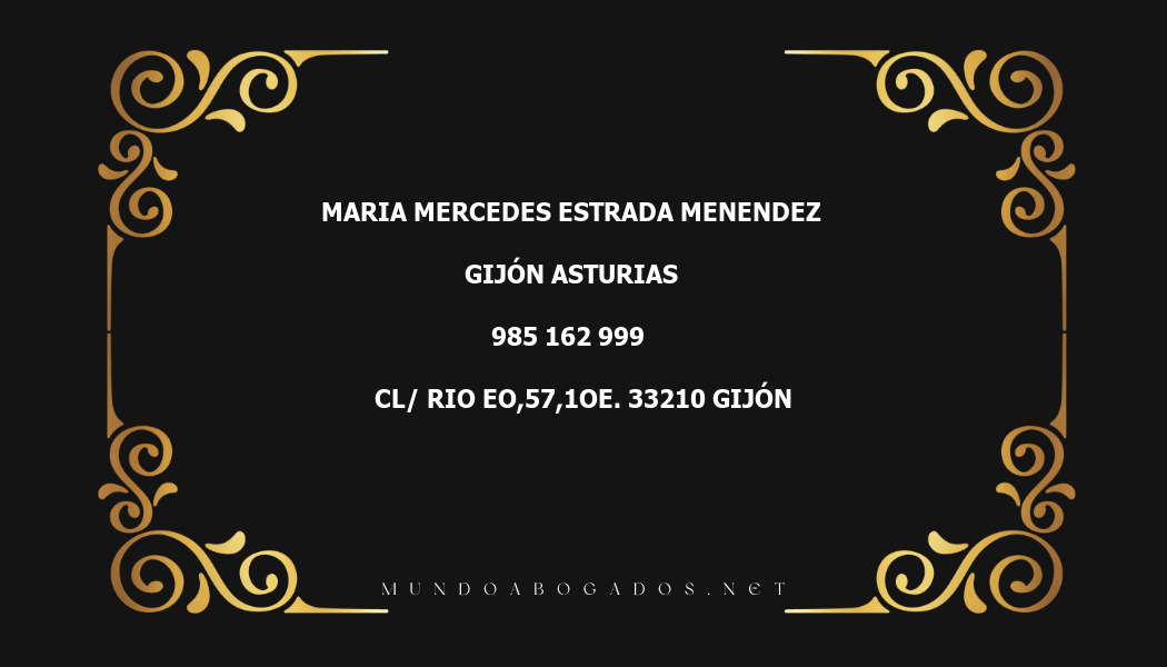 abogado Maria Mercedes Estrada Menendez en la localidad de Gijón