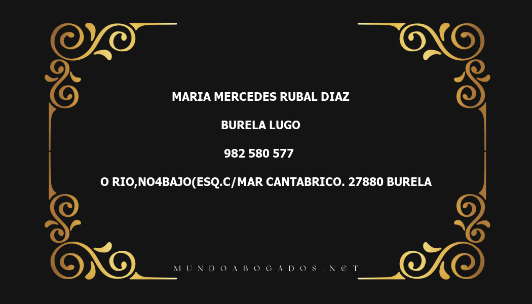 abogado Maria Mercedes Rubal Diaz en la localidad de Burela