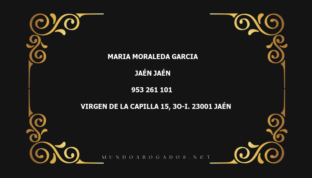 abogado Maria Moraleda Garcia en la localidad de Jaén