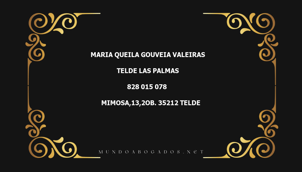 abogado Maria Queila Gouveia Valeiras en la localidad de Telde