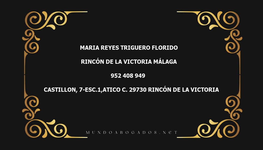 abogado Maria Reyes Triguero Florido en la localidad de Rincón de la Victoria