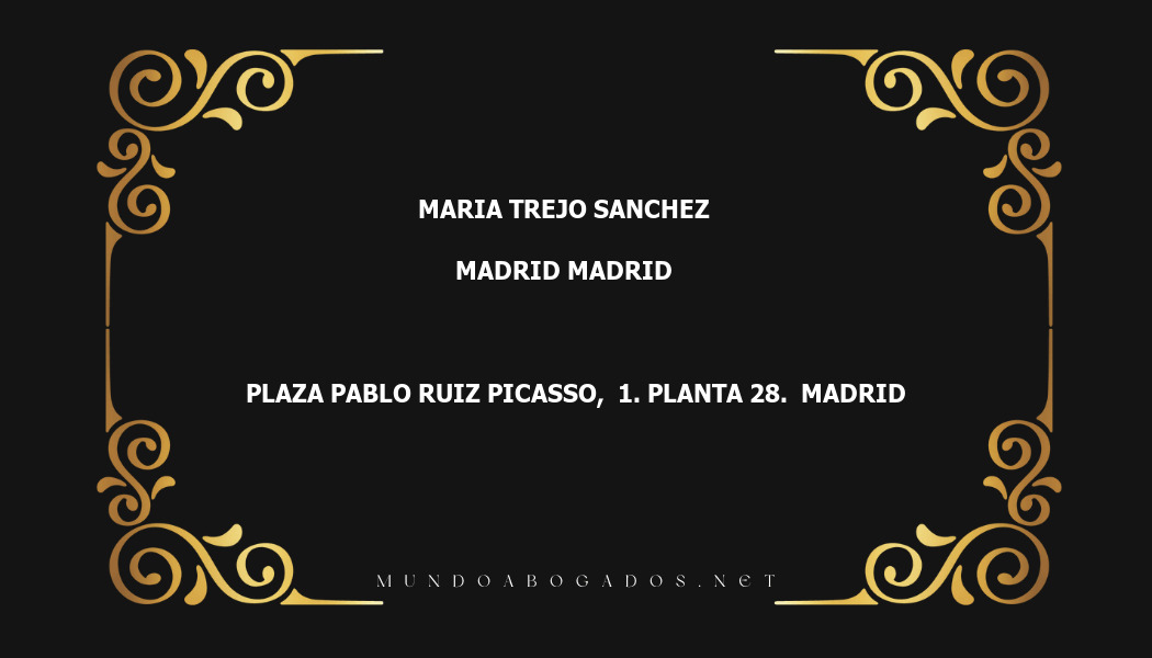 abogado Maria Trejo Sanchez en la localidad de Madrid