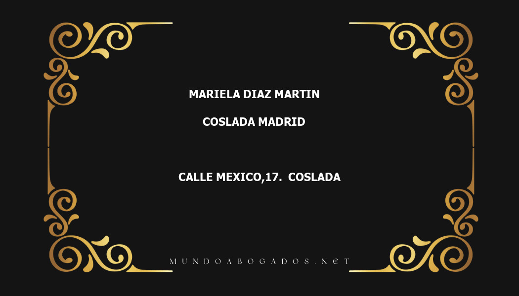 abogado Mariela Diaz Martin en la localidad de Coslada