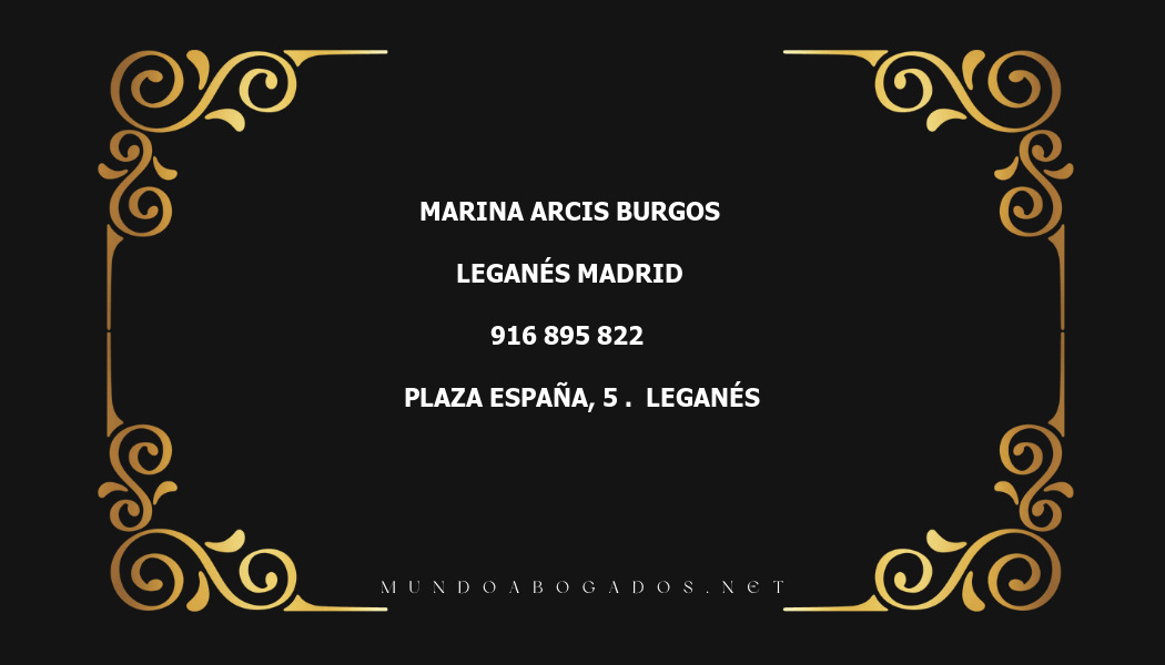 abogado Marina Arcis Burgos en la localidad de Leganés