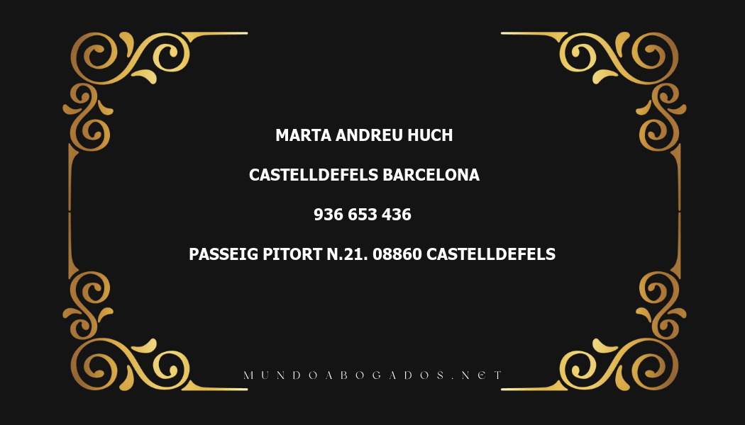 abogado Marta Andreu Huch en la localidad de Castelldefels