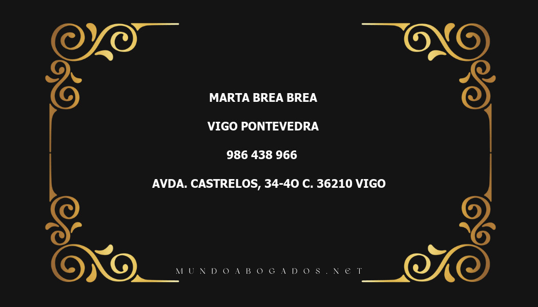 abogado Marta Brea Brea en la localidad de Vigo