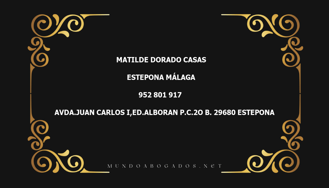 abogado Matilde Dorado Casas en la localidad de Estepona