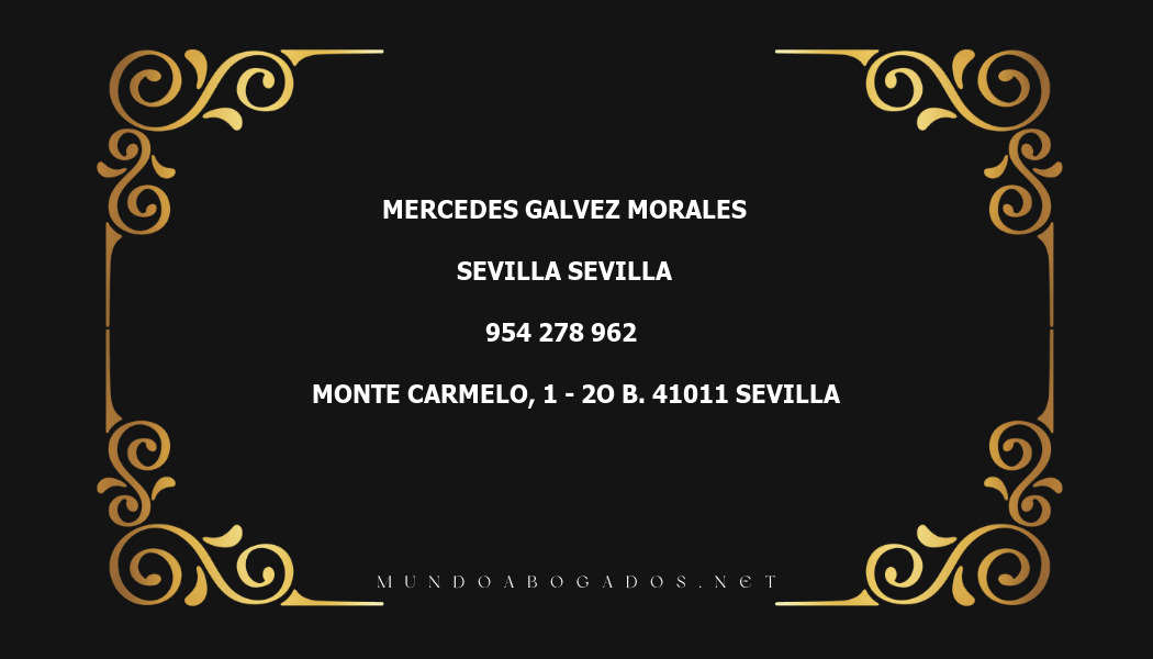 abogado Mercedes Galvez Morales en la localidad de Sevilla