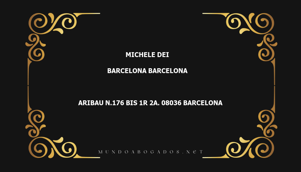 abogado Michele Dei en la localidad de Barcelona