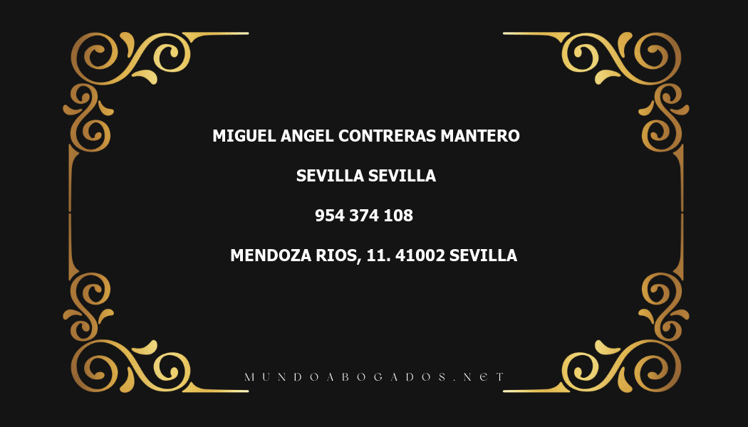 abogado Miguel Angel Contreras Mantero en la localidad de Sevilla