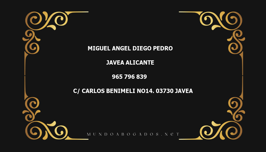 abogado Miguel Angel Diego Pedro en la localidad de Javea