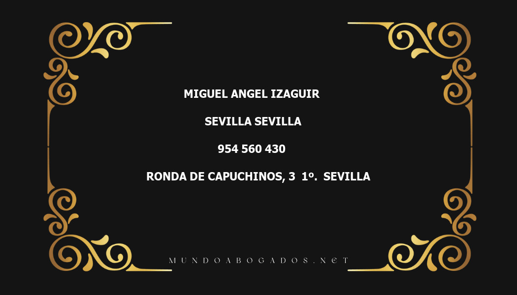 abogado Miguel Angel Izaguir en la localidad de Sevilla