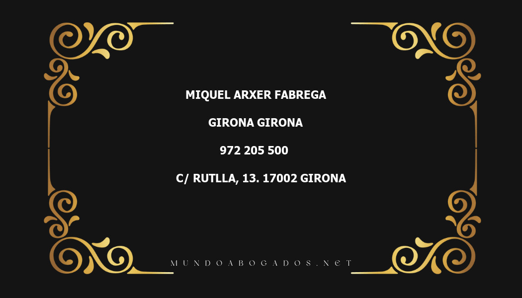 abogado Miquel Arxer Fabrega en la localidad de Girona