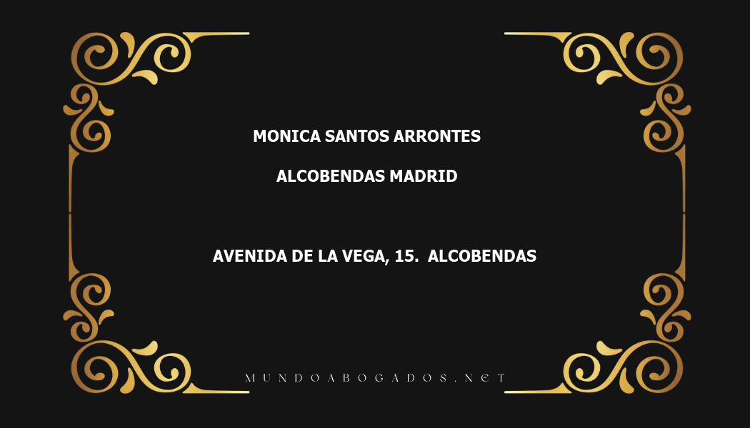 abogado Monica Santos Arrontes en la localidad de Alcobendas