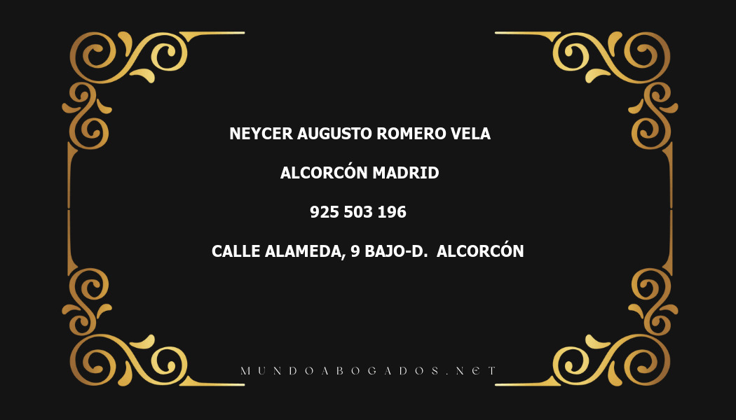 abogado Neycer Augusto Romero Vela en la localidad de Alcorcón