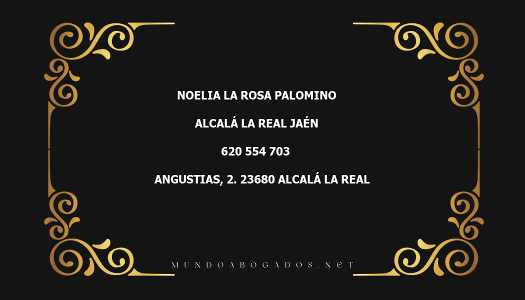 abogado Noelia La Rosa Palomino en la localidad de Alcalá la Real