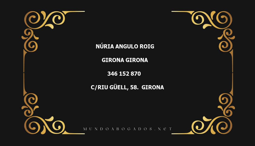 abogado Núria Angulo Roig en la localidad de Girona