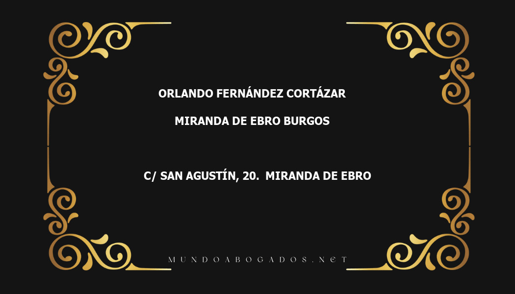 abogado Orlando Fernández Cortázar en la localidad de Miranda de Ebro