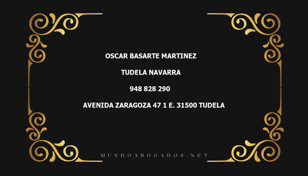 abogado Oscar Basarte Martinez en la localidad de Tudela