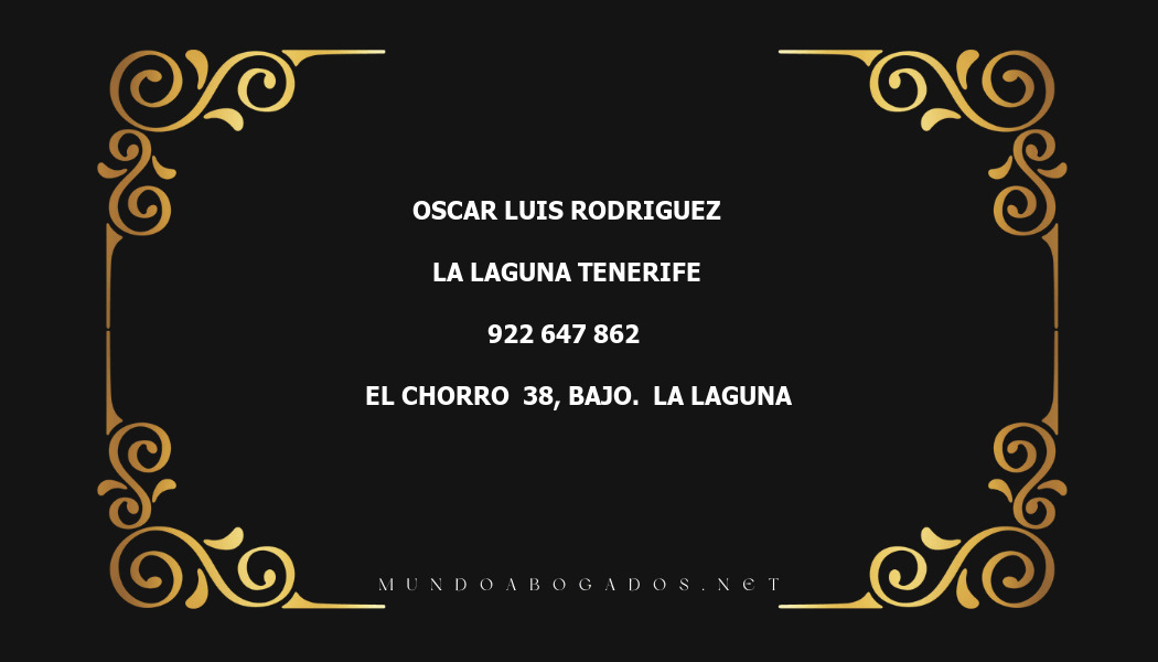 abogado Oscar Luis Rodriguez en la localidad de La Laguna