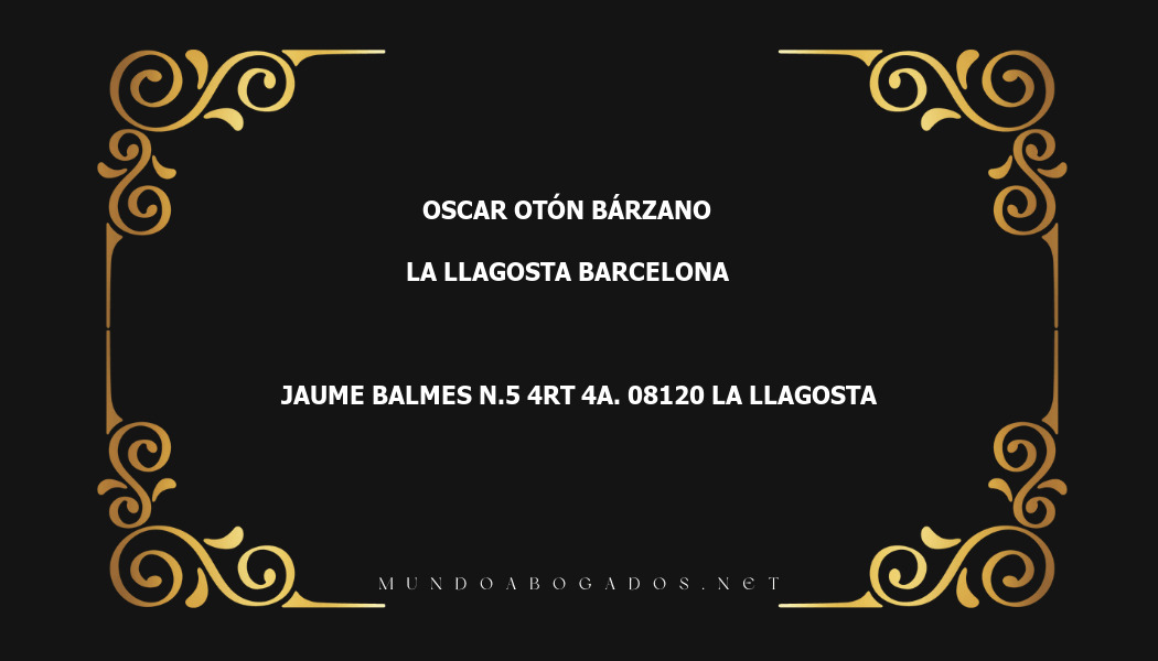 abogado Oscar Otón Bárzano en la localidad de La Llagosta