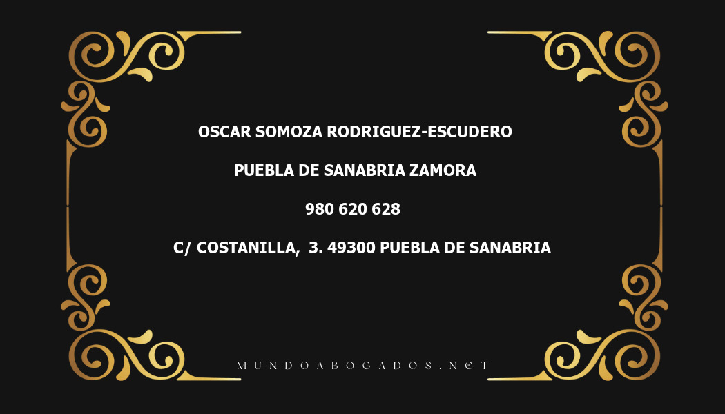 abogado Oscar Somoza Rodriguez-Escudero en la localidad de Puebla de Sanabria