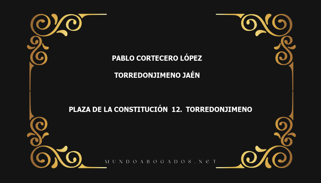 abogado Pablo Cortecero López en la localidad de Torredonjimeno