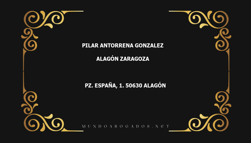 abogado Pilar Antorrena Gonzalez en la localidad de Alagón