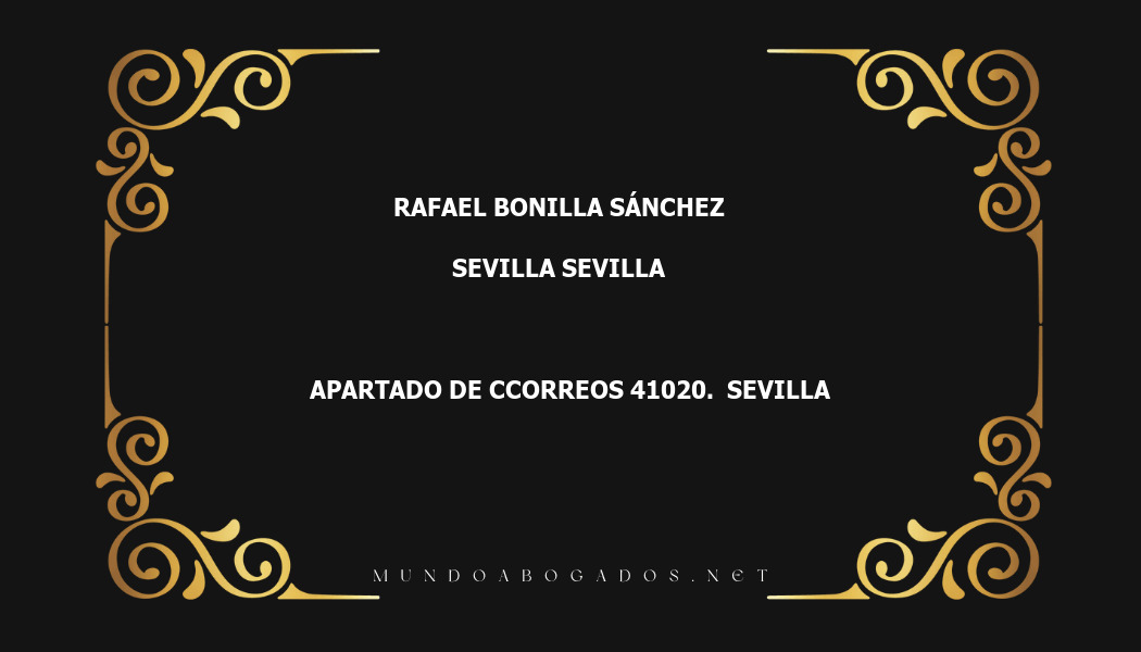 abogado Rafael Bonilla Sánchez en la localidad de Sevilla