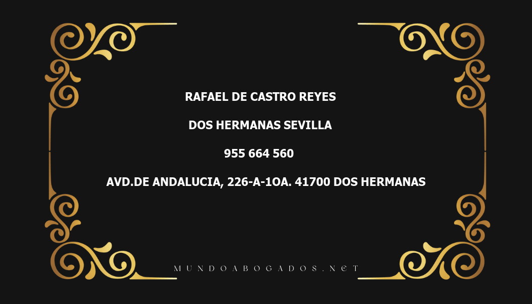 abogado Rafael De Castro Reyes en la localidad de Dos Hermanas