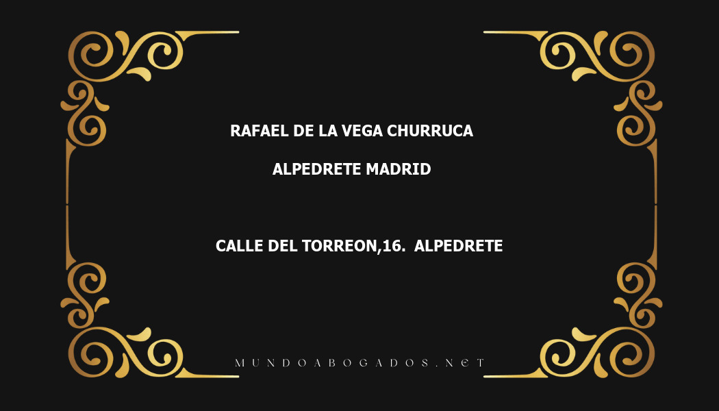 abogado Rafael De La Vega Churruca en la localidad de Alpedrete