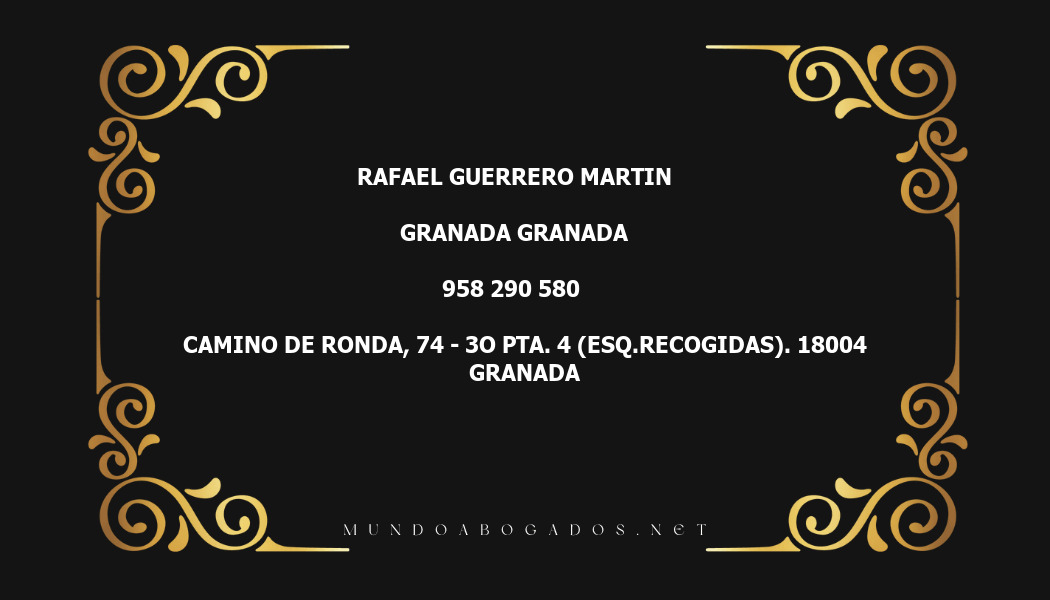 abogado Rafael Guerrero Martin en la localidad de Granada