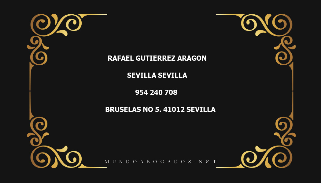 abogado Rafael Gutierrez Aragon en la localidad de Sevilla