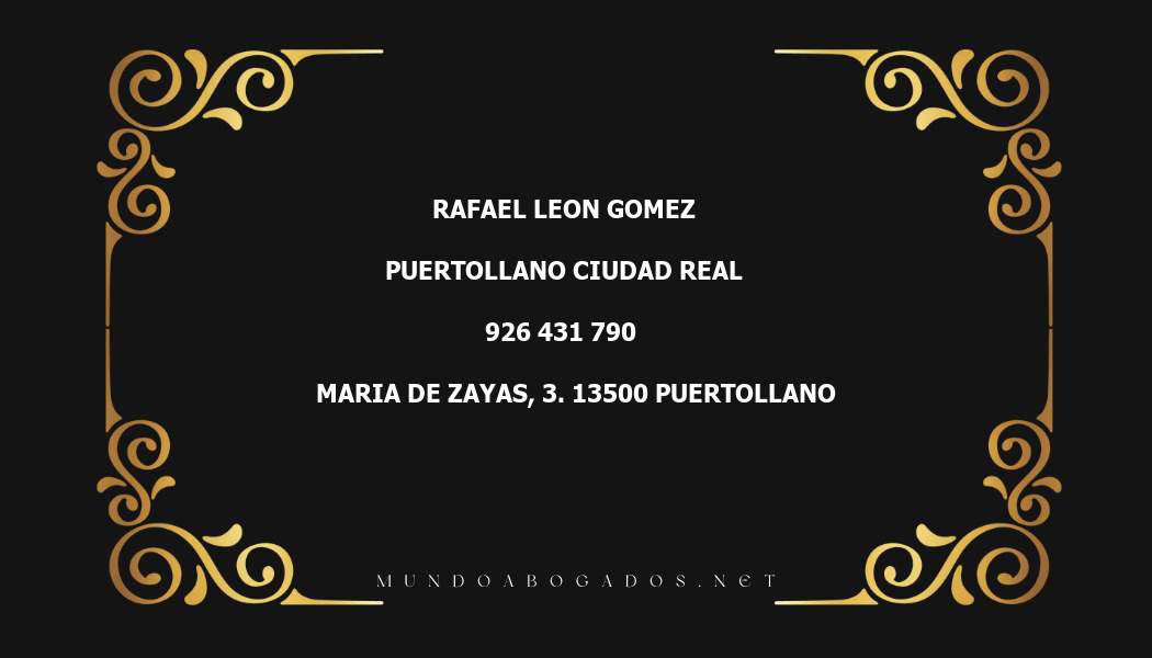 abogado Rafael Leon Gomez en la localidad de Puertollano