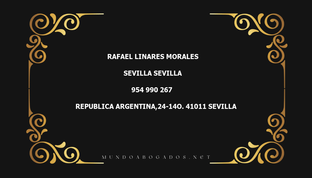 abogado Rafael Linares Morales en la localidad de Sevilla