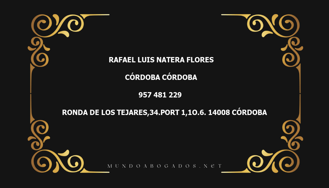 abogado Rafael Luis Natera Flores en la localidad de Córdoba