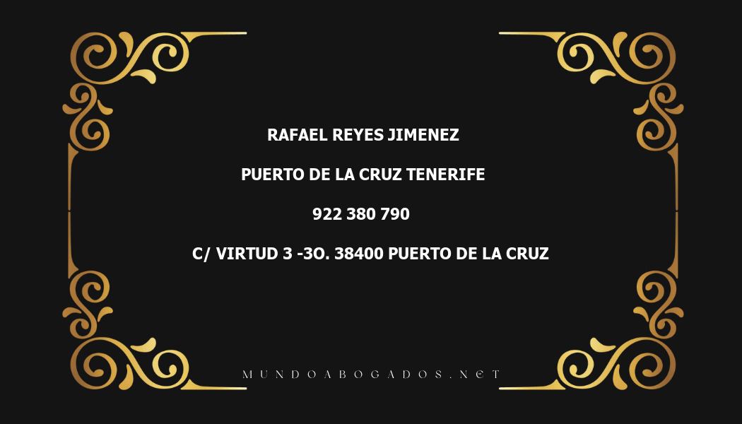 abogado Rafael Reyes Jimenez en la localidad de Puerto de la Cruz