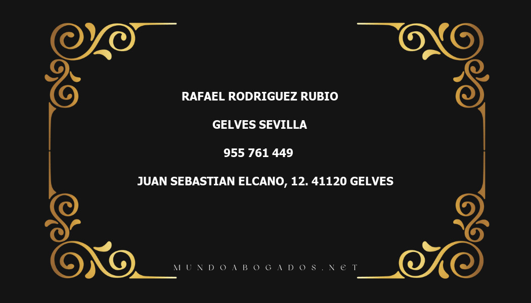 abogado Rafael Rodriguez Rubio en la localidad de Gelves