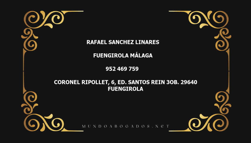 abogado Rafael Sanchez Linares en la localidad de Fuengirola