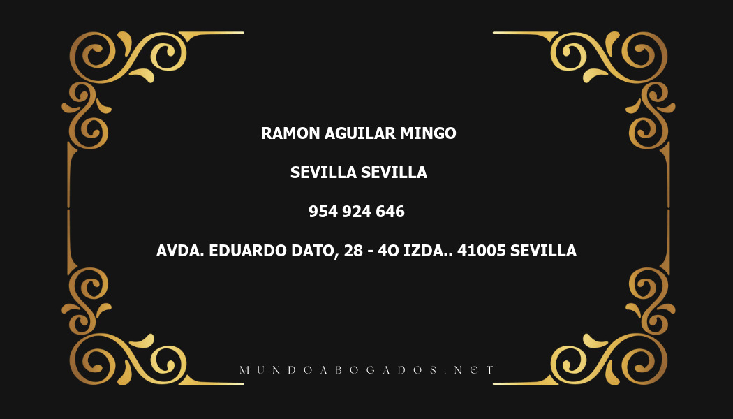 abogado Ramon Aguilar Mingo en la localidad de Sevilla